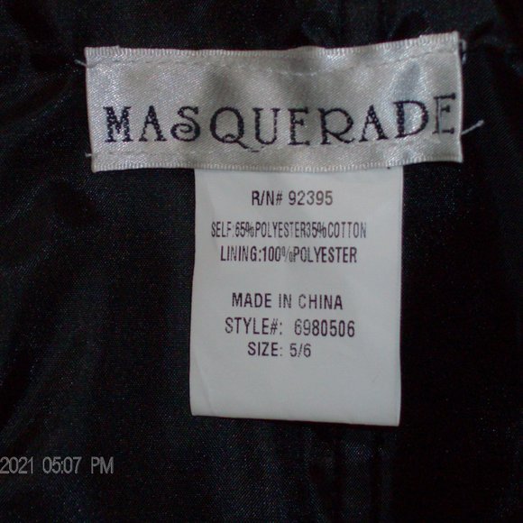 blue Masquerade prom dress with straps - Picture 2 of 6